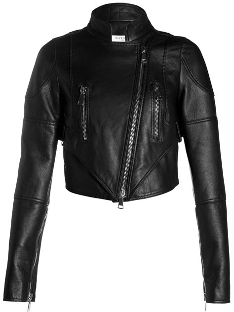 givenchy women's cropped leather jacket|givenchy jackets for women.